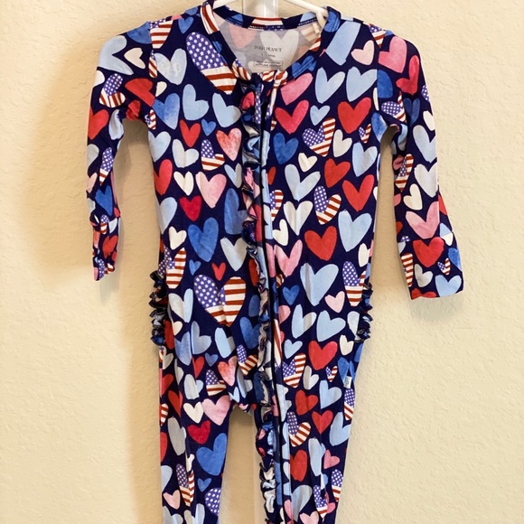 Posh Peanut Liberty Ruffled Zippered One Piece